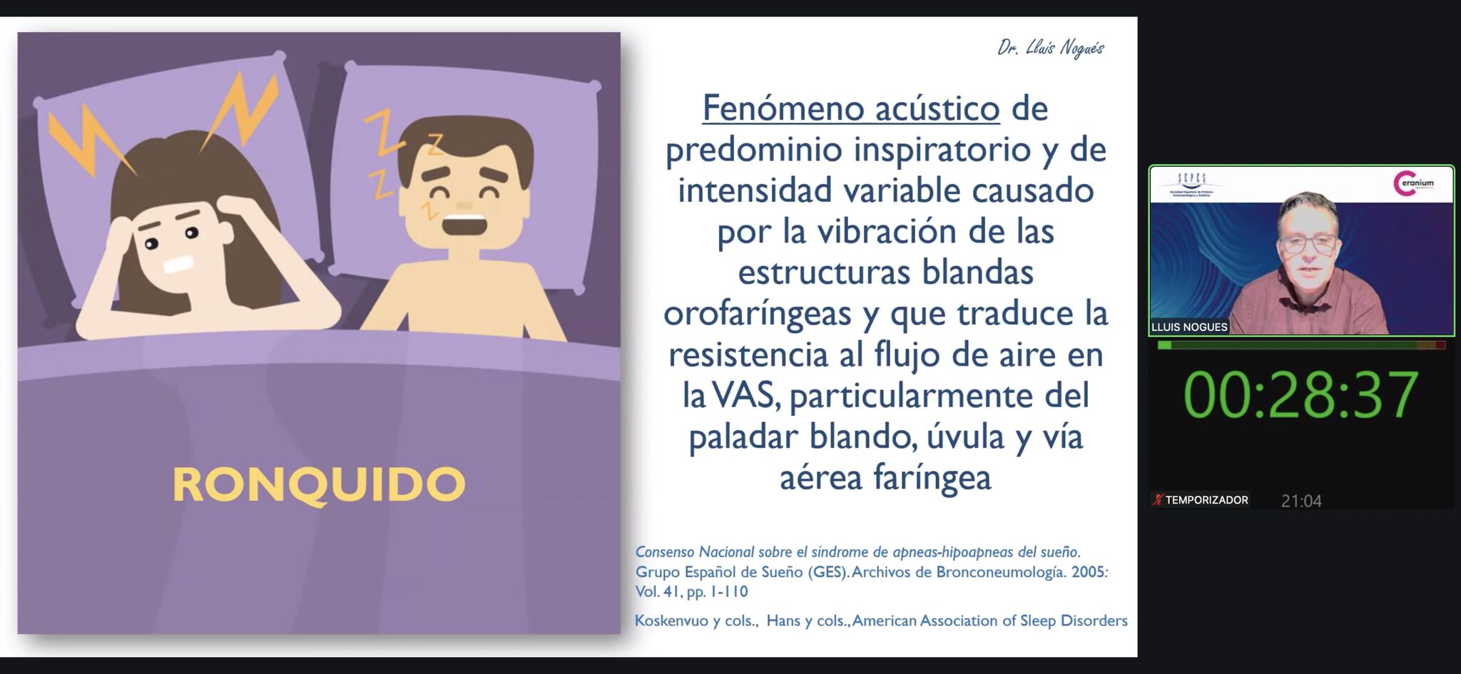 Ronquido y apnea del sueño en la consulta dental